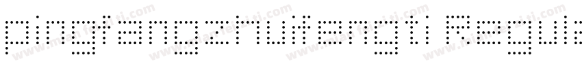 pingfangzhuifengti Regular字体转换